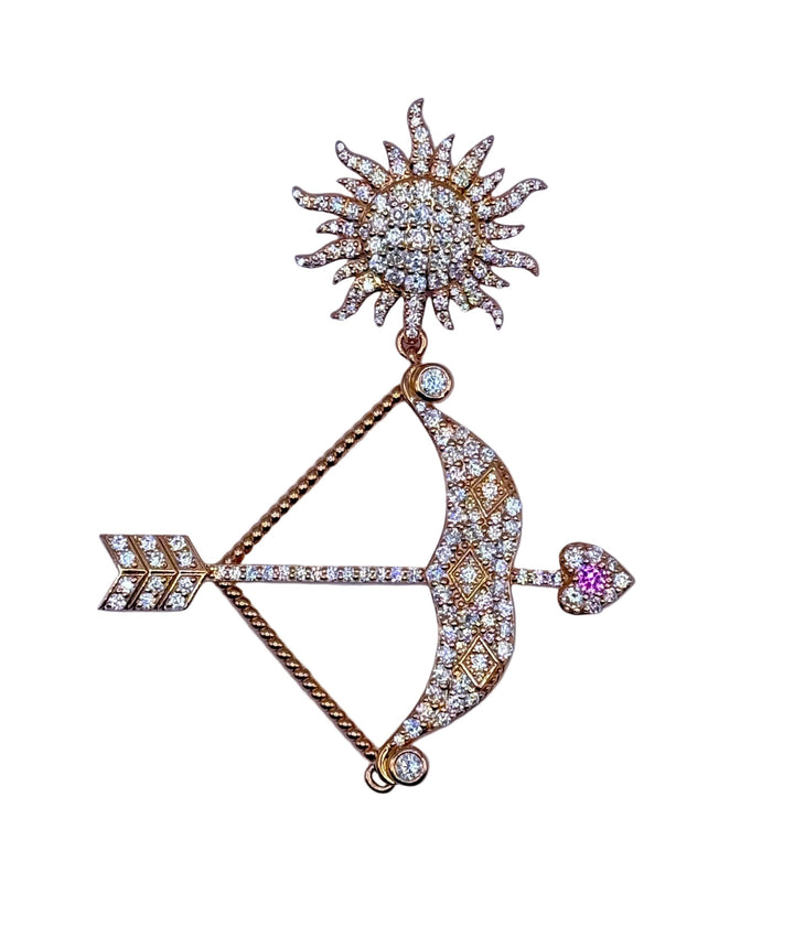 .925 18k Vermeil Bow & Arrow Pendant